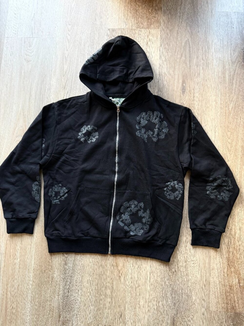 Denim Tears Black Large hoodie zipper